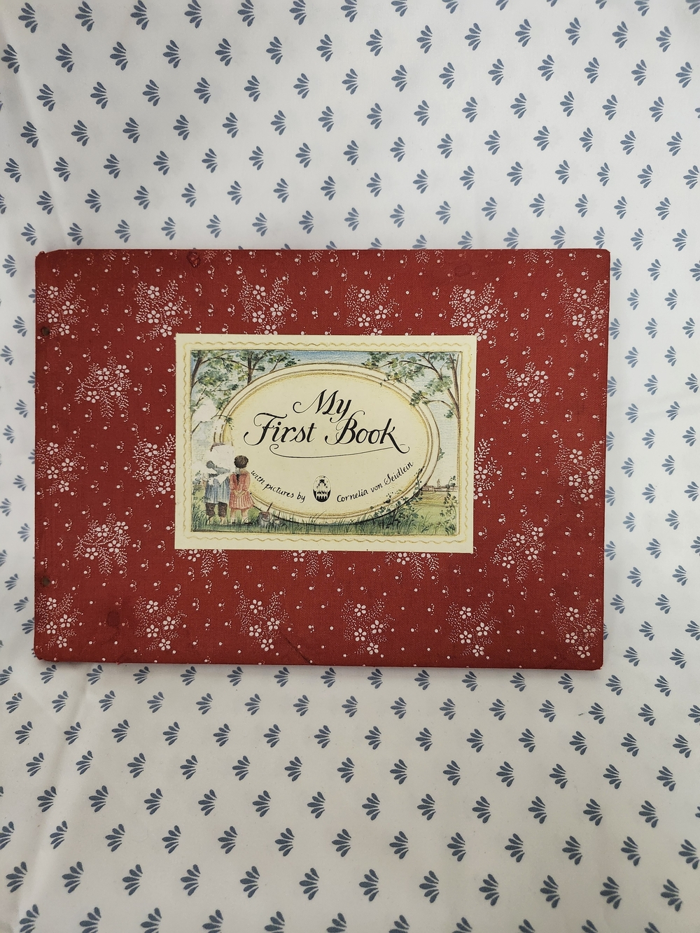 My First Book Red Decorative Cover - Home Bedding Accent
